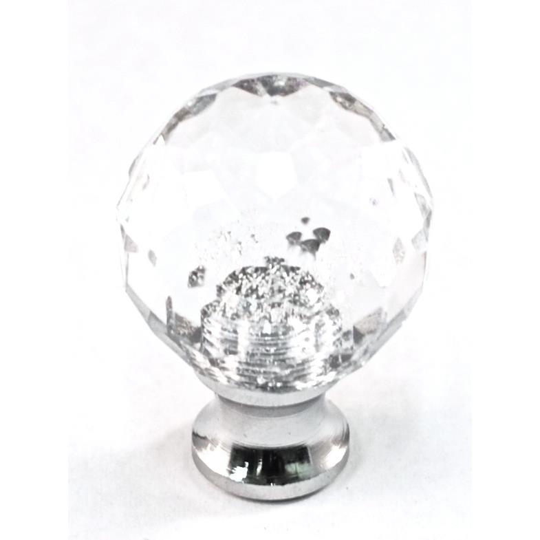 Cal Crystal M25 Crystal Excel ROUND KNOB in Pewter
